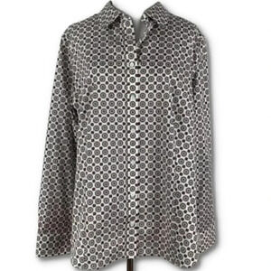 New Talbots top 14 purple pink wrinkle resistant